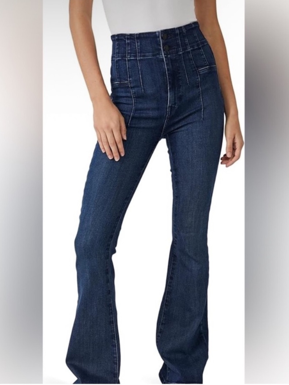 Free People We the Free Jayde Raw Hem Flare Jeans